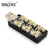 Hoshi HS-2 6CH USB 3.7V 1S universal drone battery charger balance charge board  4.35V racing drone machine accessories charger